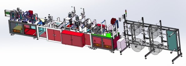 口罩機(jī)軸測圖